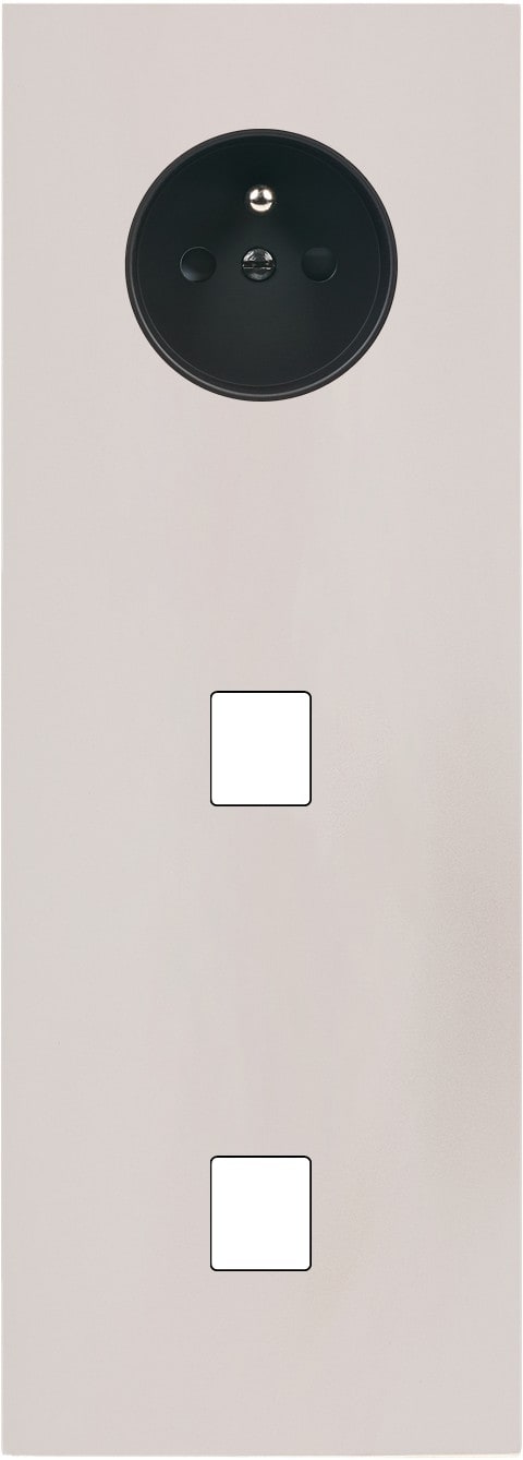 MODELEC - Façade Désir Gris Perle Mat Triple Verticale PC M1 M1
