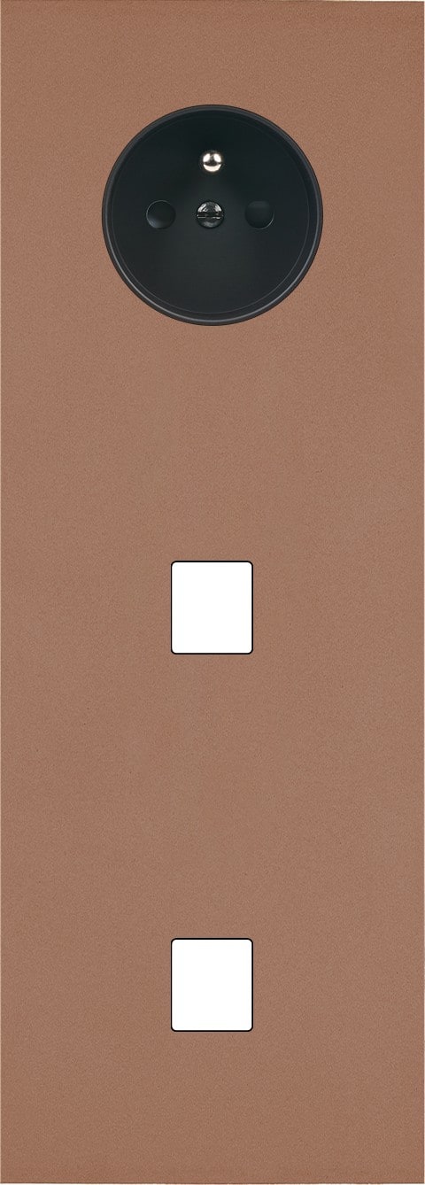 MODELEC - Façade Désir Moka Mat Triple Verticale PC M1 M1