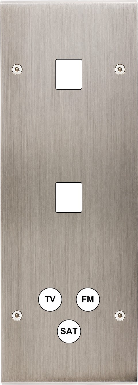 MODELEC - Façade Confidence Laiton Nickel Satine Triple Verticale M1 M1 C3 Vis