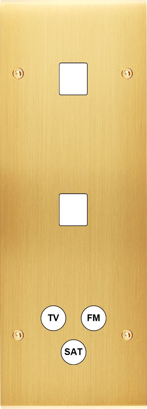 MODELEC - Façade Confidence Laiton Satine Triple Verticale M1 M1 C3 Vis