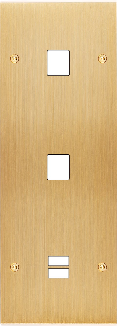 MODELEC - Façade Confidence Laiton Brosse Triple Verticale M1 M1 U1 Vis