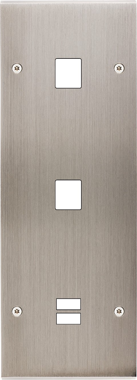 MODELEC - Façade Confidence Laiton Nickel Satine Triple Verticale M1 M1 U1 Vis