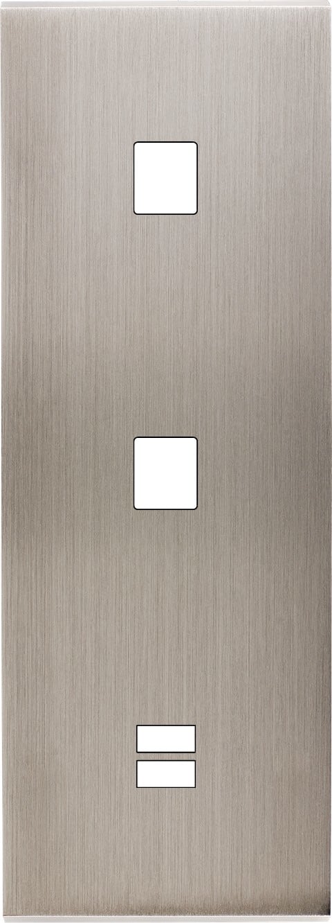 MODELEC - Façade Confidence Laiton Nickel Satine Triple Verticale M1 M1 U1