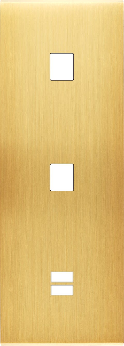 MODELEC - Façade Confidence Laiton Satine Triple Verticale M1 M1 U1