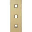 MODELEC - Façade Empreintes VOLUME Laiton Sat Triple Verti 1 Média 1 Média Chargeur USB