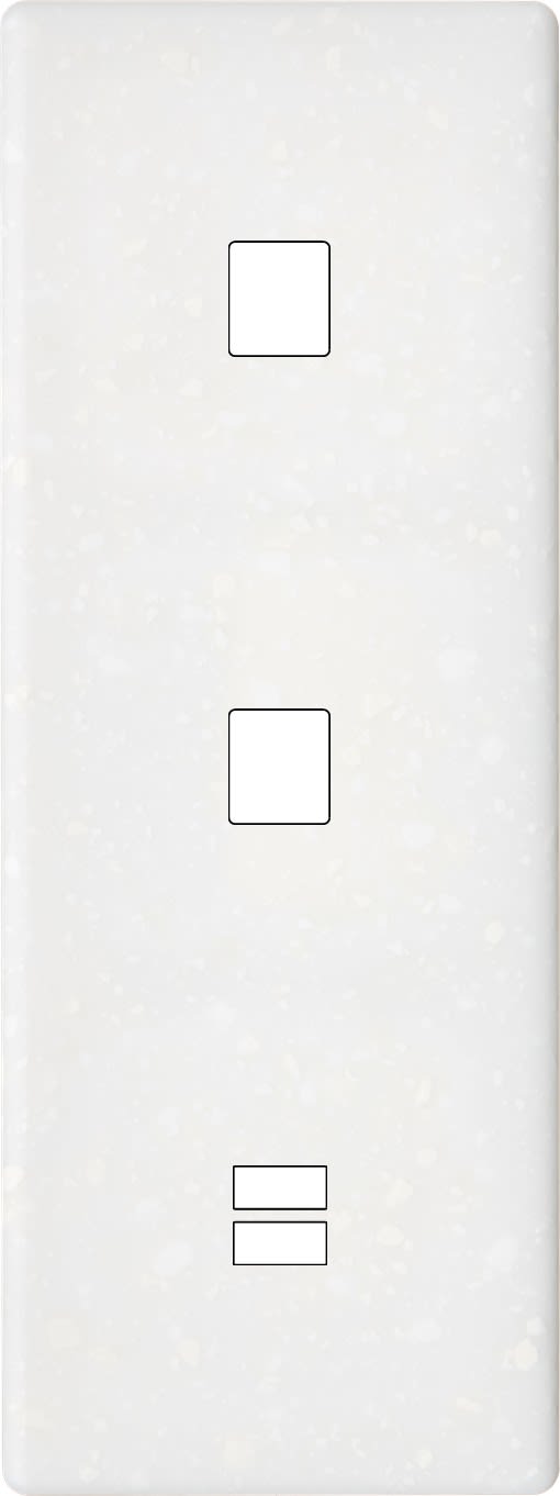 MODELEC - Façade Hitera Terrazzo Blanc Triple Verticale M1 M1 U1