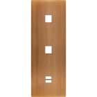 MODELEC - Façade "M" Laiton Vieux Bronz Tripl Verti 1 Media 1 Media 1 Chargeur USB Sansvis