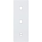 MODELEC - Façade "M" Blanc Mat Triple Verticale 1 Media 1 Media 1 Chargeur USB magnétique