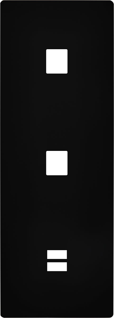 MODELEC - Façade "M" Noir Mat Triple Verticale 1 Media 1 Media 1 Chargeur USB magnétique