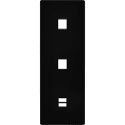 MODELEC - Façade "M" Noir Mat Triple Verticale 1 Media 1 Media 1 Chargeur USB magnétique