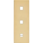 MODELEC - Façade "M" Laiton Verni Triple Verticale 1 Media 1 Media 1 Chargeur USB magnétiq