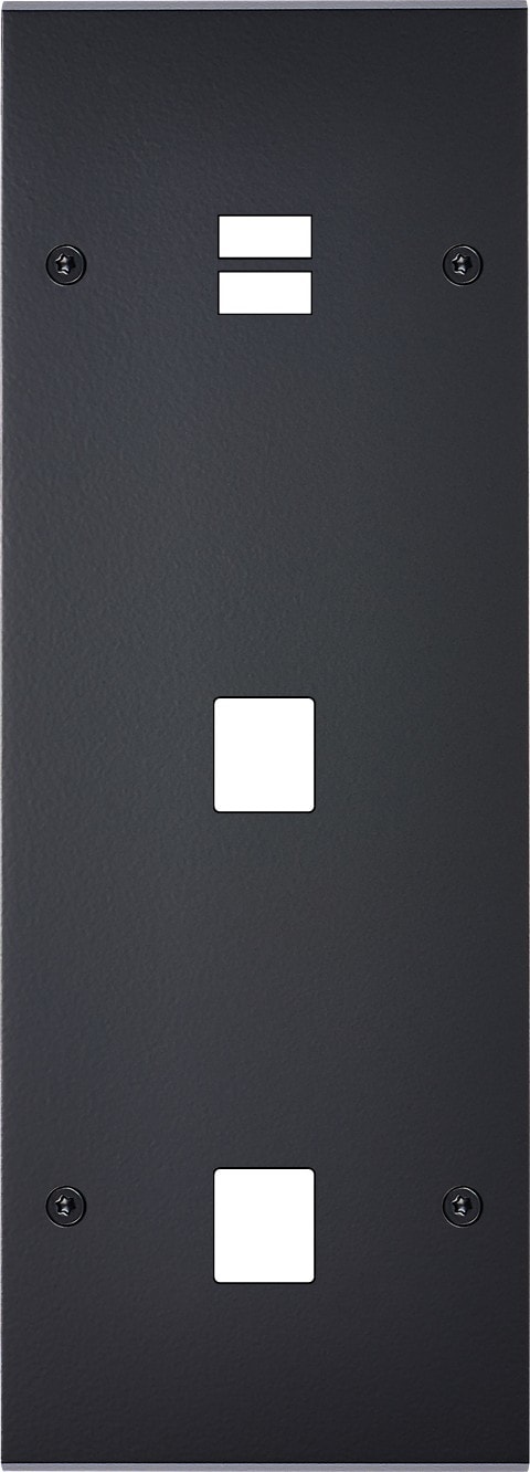 MODELEC - Façade Confidence Laiton Noir Mat Triple Verticale U1 M1 M1 Vis