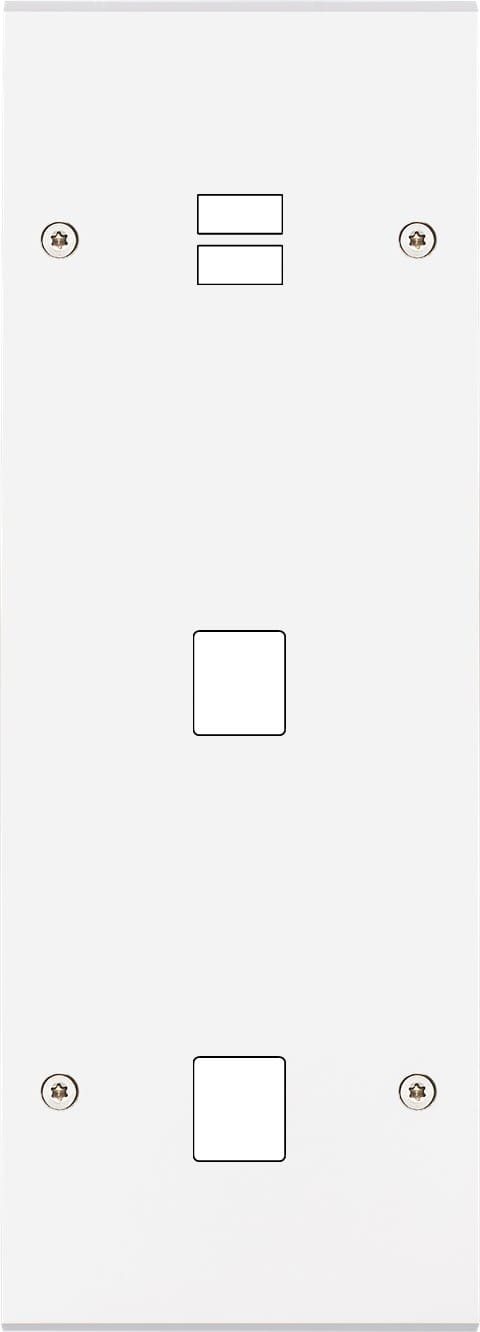 MODELEC - Façade Confidence Laiton Blanc Mat Triple Verticale U1 M1 M1 Vis