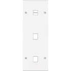 MODELEC - Façade Confidence Laiton Blanc Mat Triple Verticale U1 M1 M1 Vis