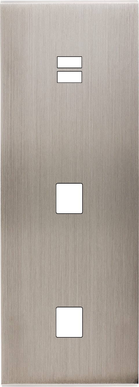 MODELEC - Façade Confidence Laiton Nickel Satine Triple Verticale U1 M1 M1