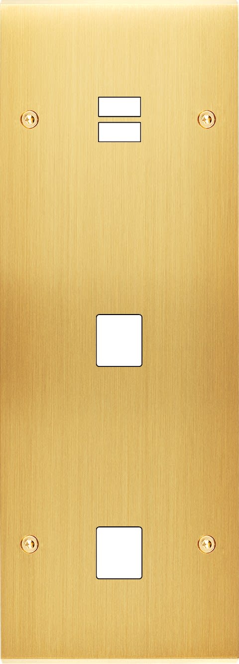 MODELEC - Façade Confidence Laiton Satine Triple Verticale U1 M1 M1 Vis