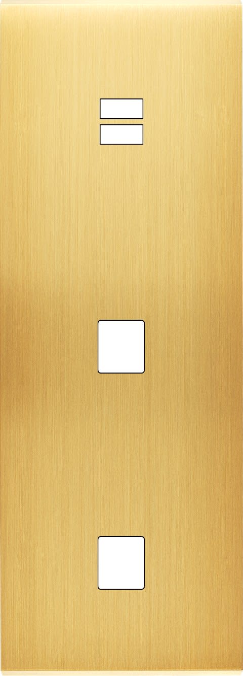 MODELEC - Façade Confidence Laiton Satine Triple Verticale U1 M1 M1