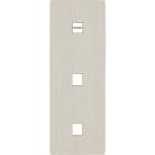 MODELEC - Façade "M" Nickel Brosse Triple Vertical 1 Chargeur USB 1 Media 1 Media magnétiq