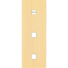 MODELEC - Façade "M" Laiton Brosse Triple Vertical 1 Chargeur USB 1 Media 1 Media magnétiq