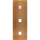 MODELEC - Façade "M" Laiton Vieux Bronze Triple Verti 1Chargeur USB 1Media 1Media magnétiq