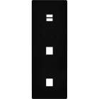 MODELEC - Façade "M" Noir Mat Triple Verticale 1 Chargeur USB 1 Media 1 Media magnétique