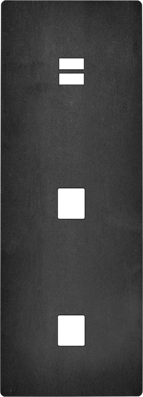 MODELEC - Façade "M" Acier Verni Triple Verticale 1 Chargeur USB 1 Media 1 Media magnétiq