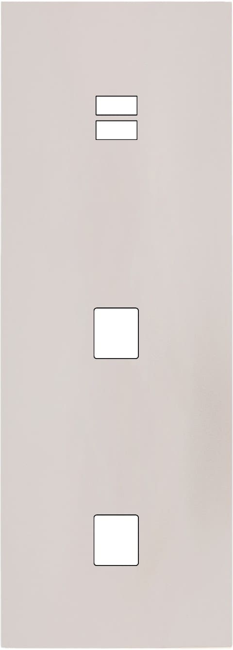 MODELEC - Façade Désir Gris Perle Mat Triple Verticale U1 M1 M1