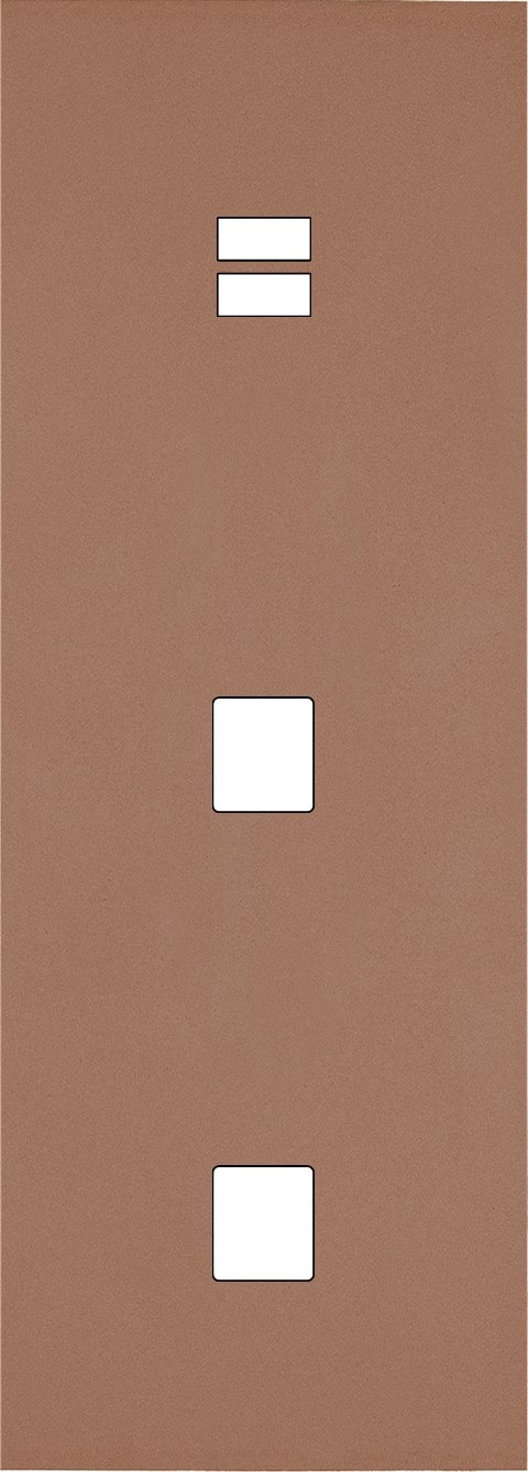MODELEC - Façade Désir Moka Mat Triple Verticale U1 M1 M1