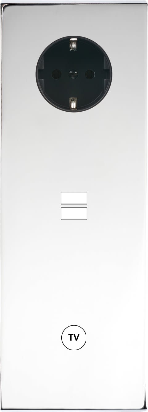 MODELEC - Façade Confidence Laiton Chrome Triple Verticale PCK U1 C1