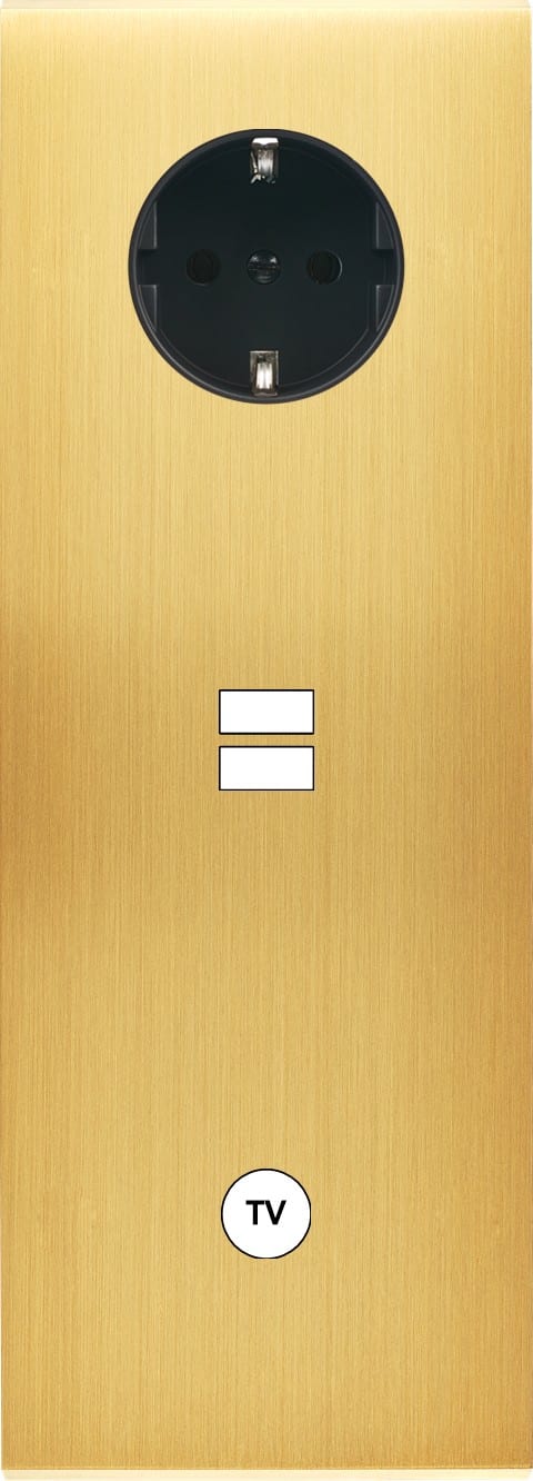 MODELEC - Façade Confidence Laiton Satine Triple Verticale PCK U1 C1