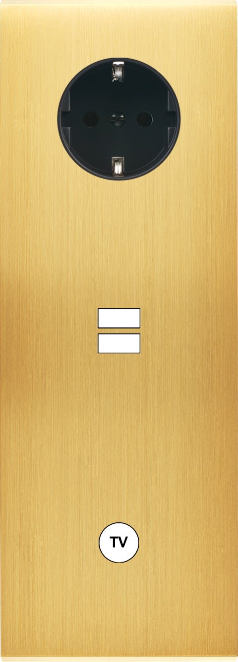 MODELEC - Façade Confidence Laiton Satine Triple Verticale PCK U1 C1