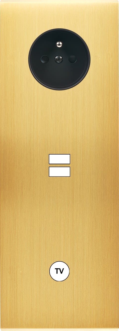 MODELEC - Façade Confidence Laiton Satine Triple Verticale PC U1 C1