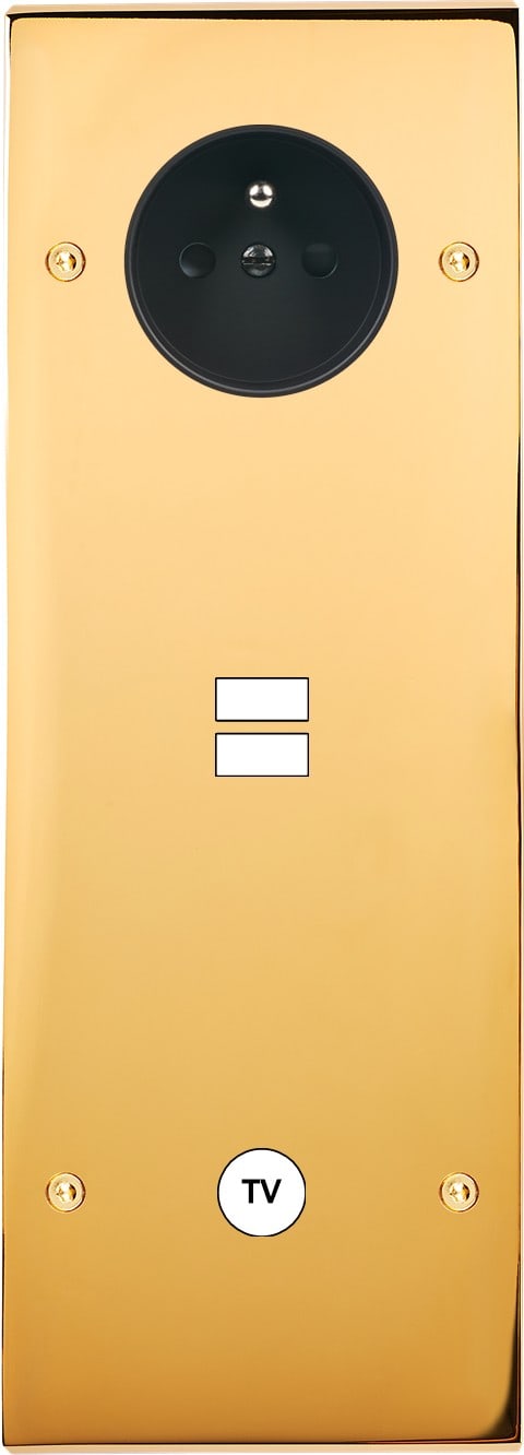 MODELEC - Façade Confidence Laiton Or Miroir Triple Verticale PC U1 C1 Vis
