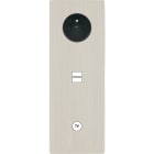 MODELEC - Façade "M" Nickel Brosse Triple Verti 1 Prise 1 Chargeur USB 1 Prise Tv magnétiq