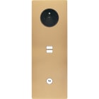 MODELEC - Façade "M" Laiton Sable Triple Vertic 1 Prise 1 Chargeur USB 1 Prise Tv magnétiq