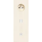 MODELEC - Façade Désir Ivoire Mat Triple Verticale PC U1 C1