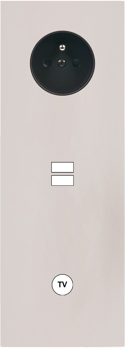 MODELEC - Façade Désir Gris Perle Mat Triple Verticale PC U1 C1