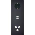 MODELEC - Façade Confidence Laiton Noir Mat Triple Verticale PCK U1 C3
