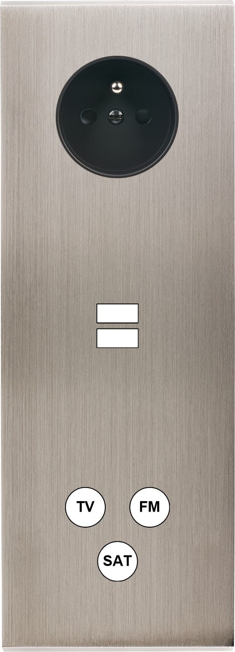 MODELEC - Façade Confidence Laiton Nickel Satine Triple Verticale PC U1 C3