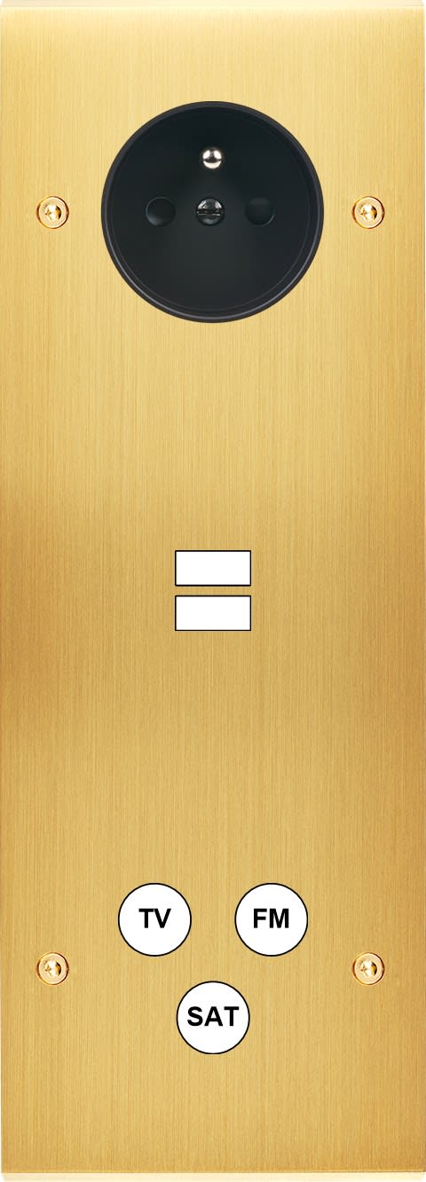 MODELEC - Façade Confidence Laiton Satine Triple Verticale PC U1 C3 Vis