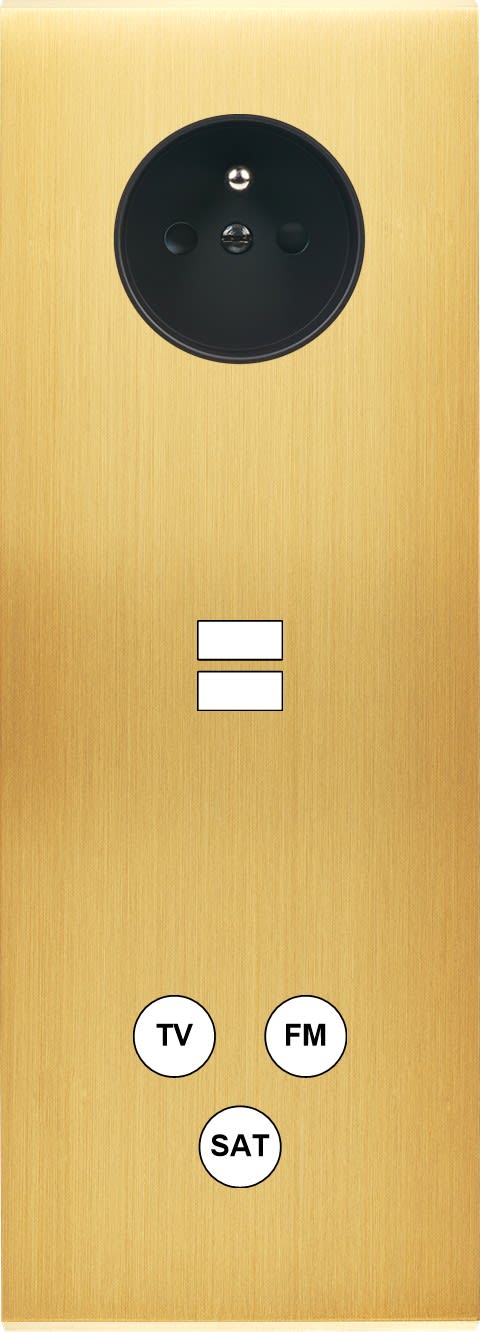 MODELEC - Façade Confidence Laiton Satine Triple Verticale PC U1 C3