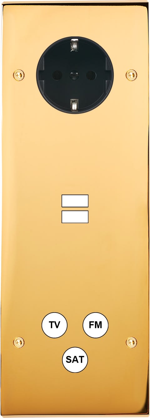 MODELEC - Façade Confidence Laiton Or Miroir Triple Verticale PCK U1 C3 Vis