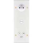 MODELEC - Façade Confidence Laiton Blanc Email Triple Verticale PC U1 C3 Vis