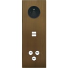 MODELEC - Façade Empreintes ANGLE Vieux Bronze Triple Verticale Prise de Courant U1 C3 M
