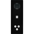 MODELEC - Façade M Noir Mat Trip Verti 1 Prise Schuko 1 Chargeur USB 1 Tv-Fm-Sat magnétiq