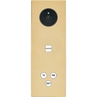 MODELEC - Façade "M" Laiton Miroir Tripl Verti 1 Prise 1 Chargeur USB 1 Tv-Fm-Sat magnétiq