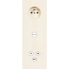 MODELEC - Façade Désir Ivoire Mat Triple Verticale PC U1 C3