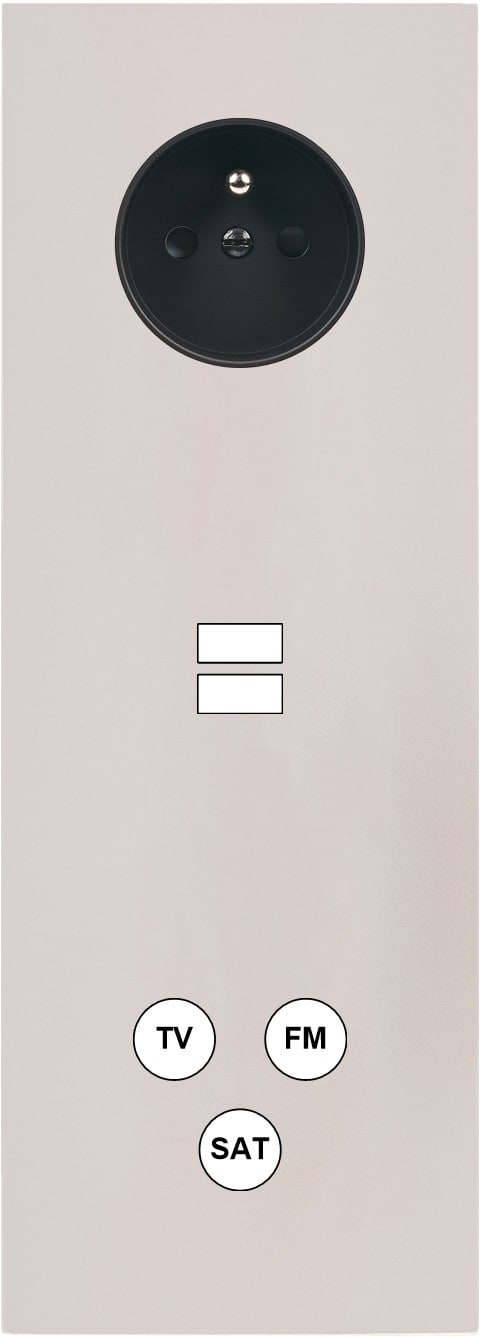 MODELEC - Façade Désir Gris Perle Mat Triple Verticale PC U1 C3