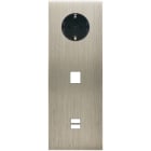 MODELEC - Façade Confidence Laiton Acier Brosse Triple Verticale PCK M1 U1