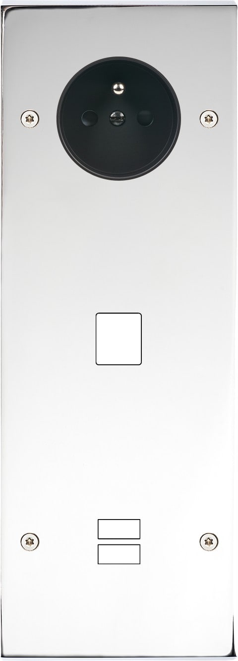 MODELEC - Façade Confidence Laiton Chrome Triple Verticale PC M1 U1 Vis